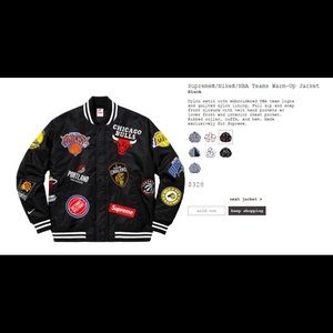 Supreme NBA Warm-up Jacket hypebeast Yeezy Jordan